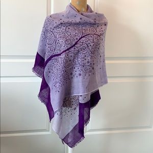 Dahlia purple wool oversized scarf!